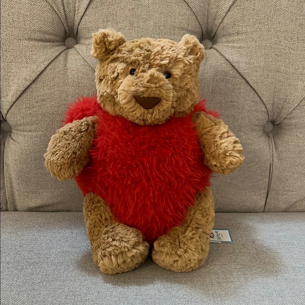 Jellycat Bartholomew Bear - Heartthrob
